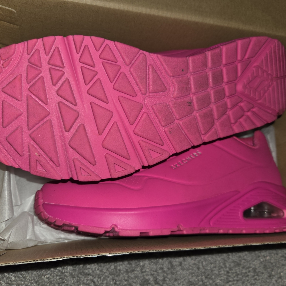 Skechers Women's Hot Pink Air-Cushioned Sneakers - Picture 2 of 2
